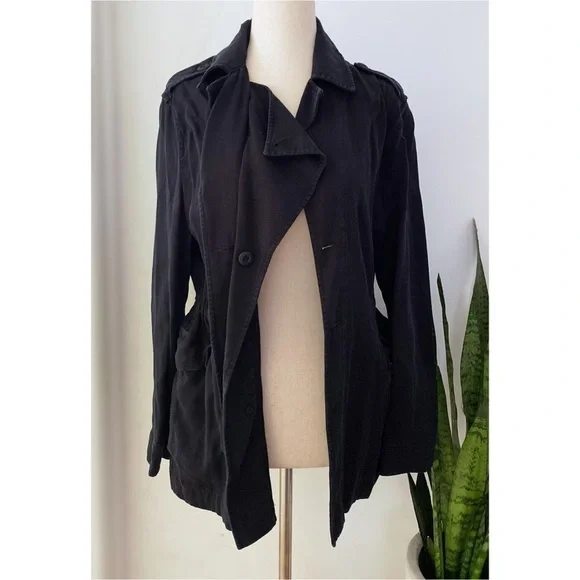 All Saints Kaiya Ink Blue Utility Jacket 4​​​​​ - Picture 6 of 10